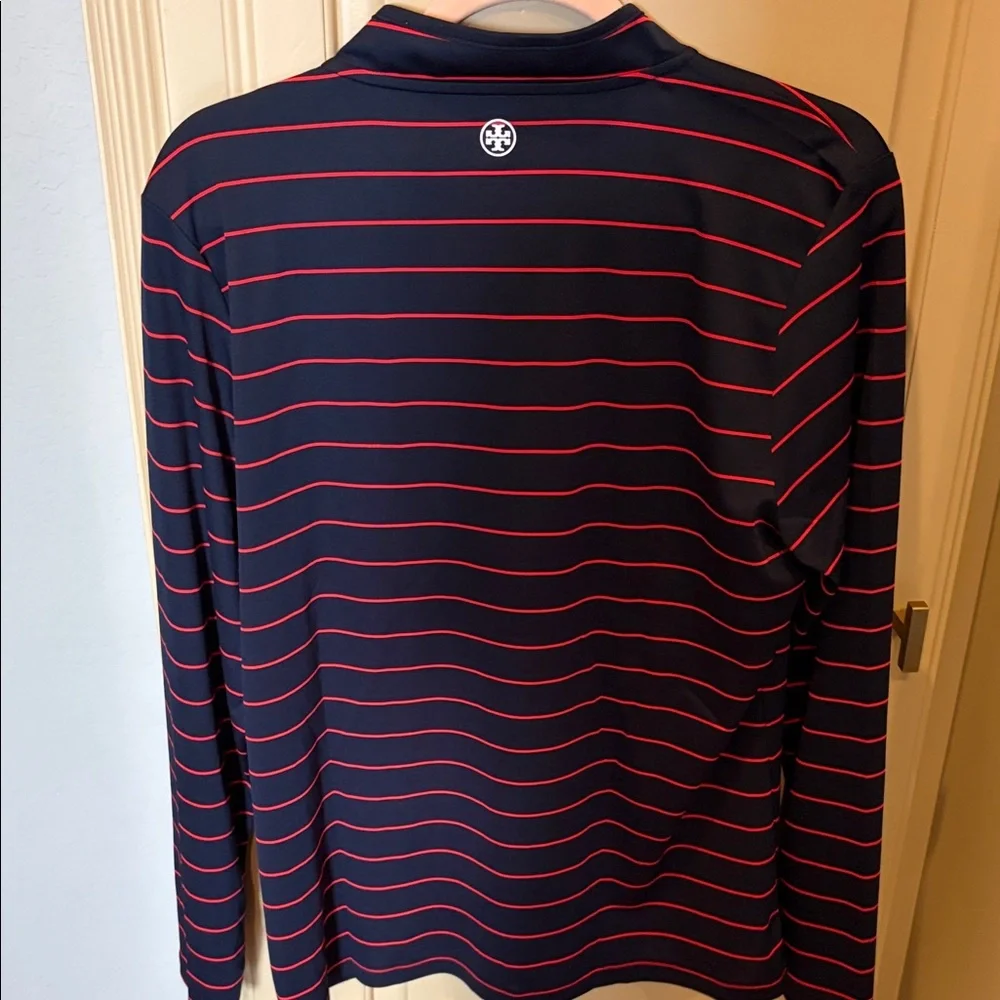 Tory Burch Navy and Red Long Sleeve Top - Picture 3 of 5